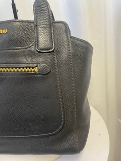 Miu Miu Vitello Phoenix Leather Tote