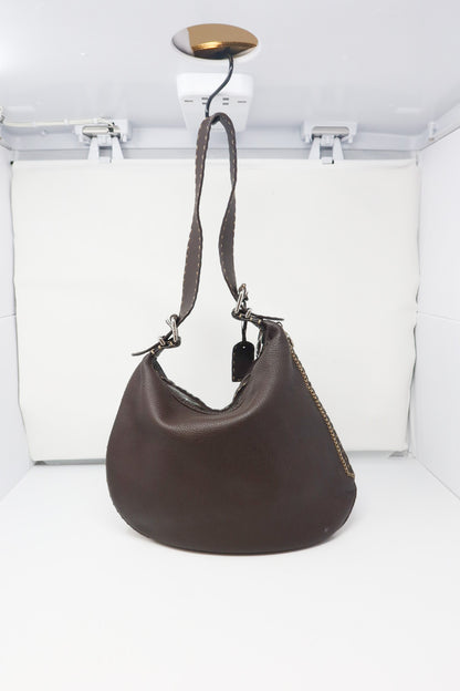 Fendi Brown Selleria Oyster Shoulder Bag