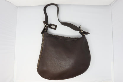Fendi Brown Selleria Oyster Shoulder Bag