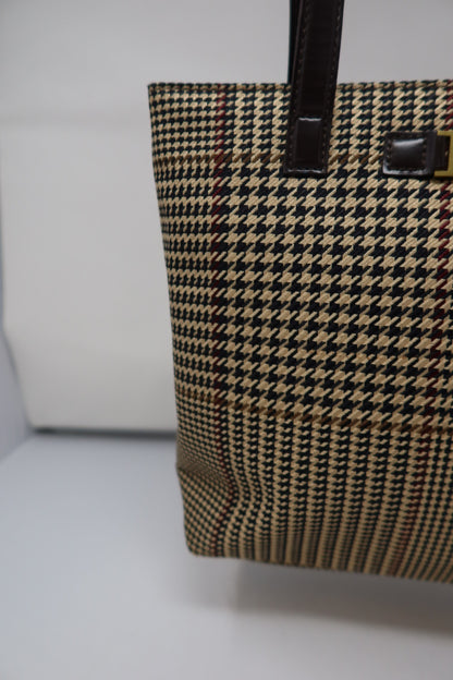 Ralph Lauren Black and Tan Shoulder Bag Tote