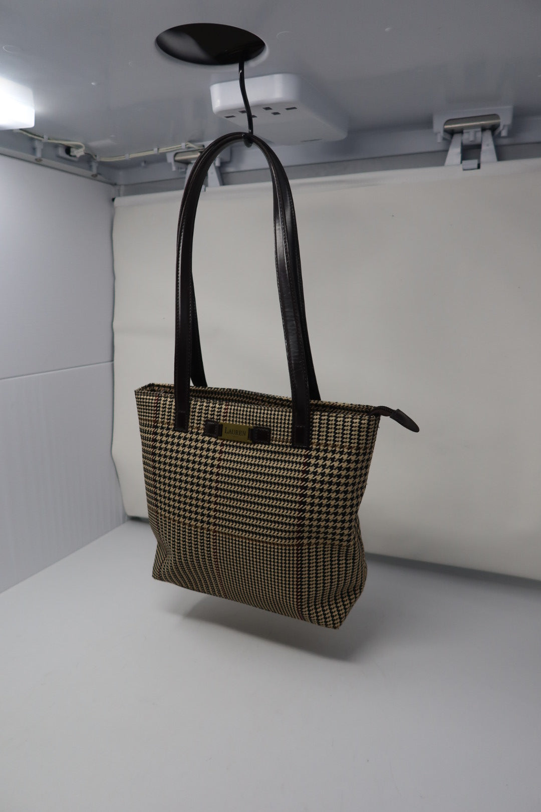 Ralph Lauren Black and Tan Shoulder Bag Tote