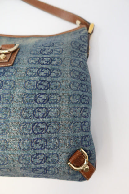Gucci Abbey GG Denim Crossbody