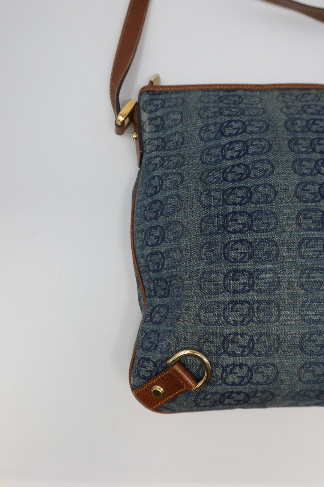Gucci Abbey GG Denim Crossbody