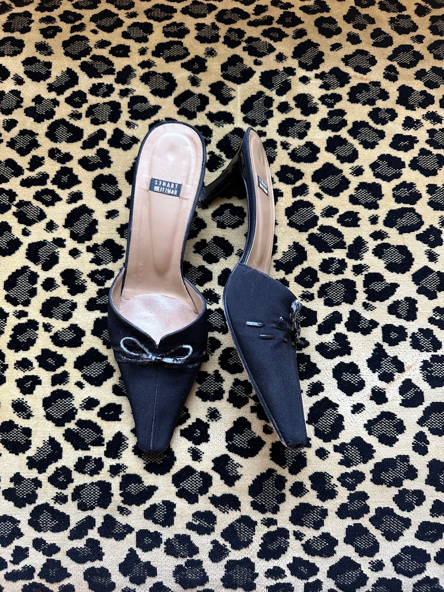 Stuart Weitzman Black Bow Heels