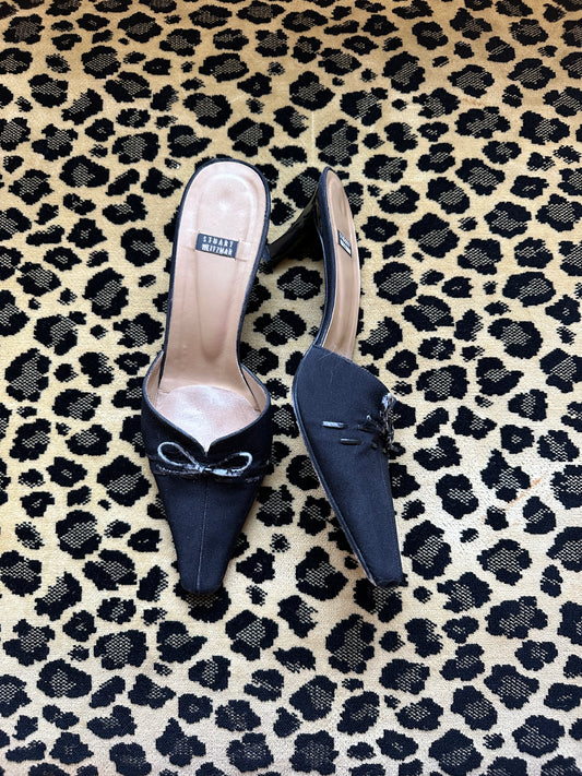 Stuart Weitzman Black Bow Heels