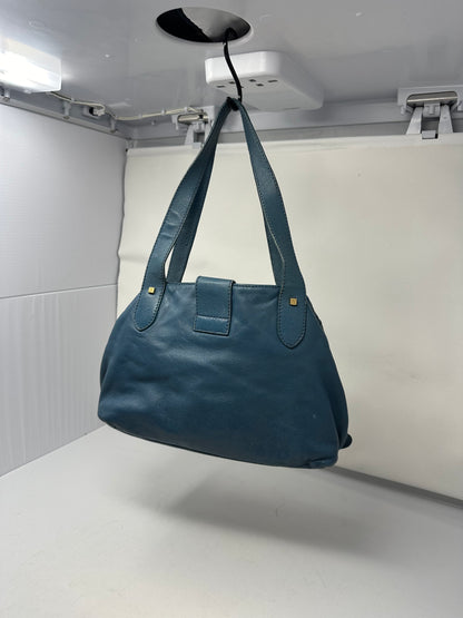 Fendi Blue Leather Vintage Tote