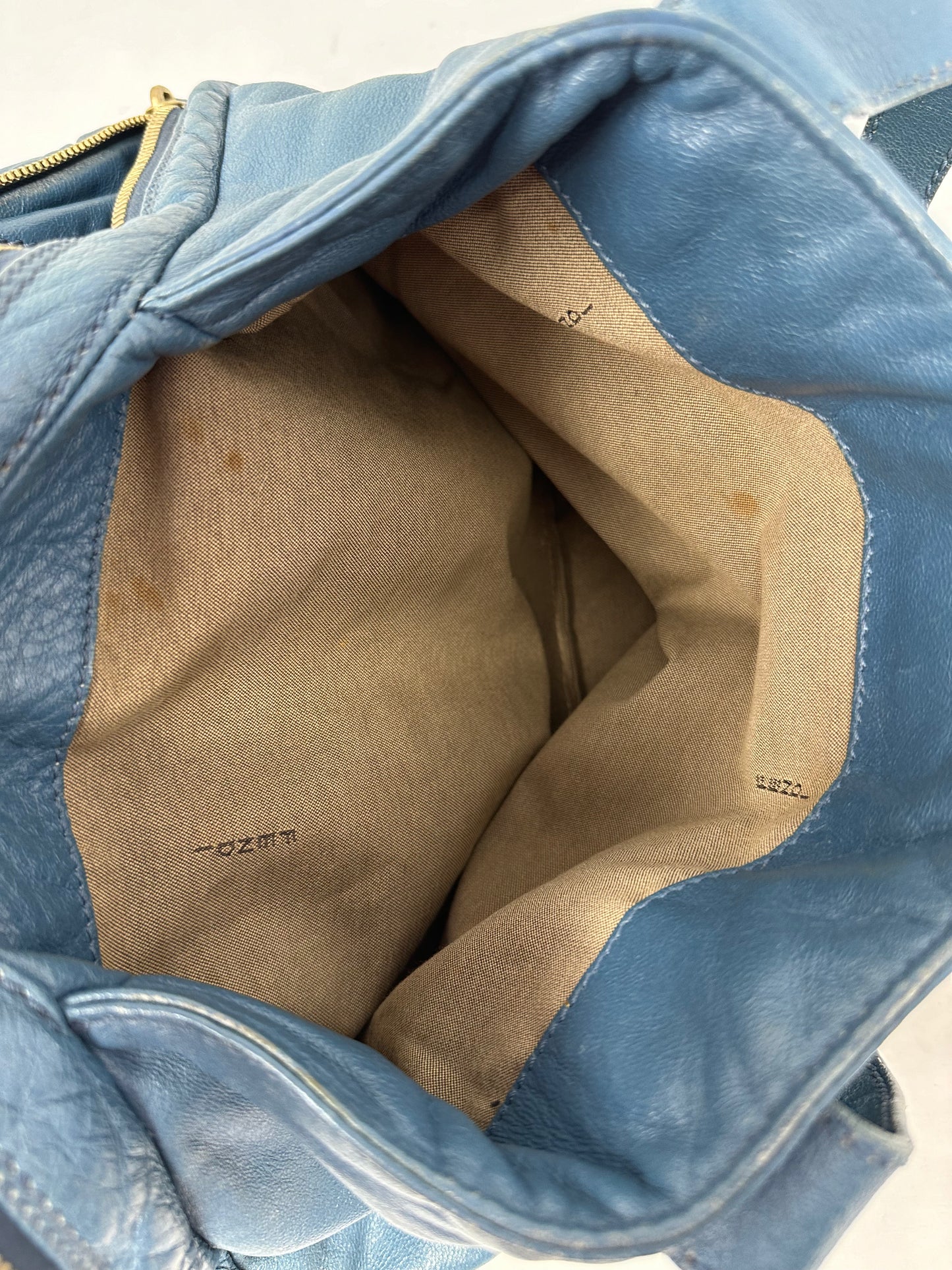 Fendi Blue Leather Vintage Tote