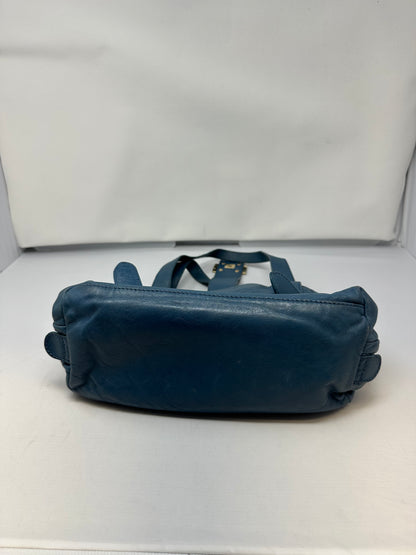 Fendi Blue Leather Vintage Tote