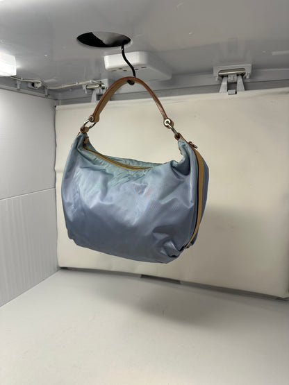Prada Light Blue Embroidered Tessuto Hobo