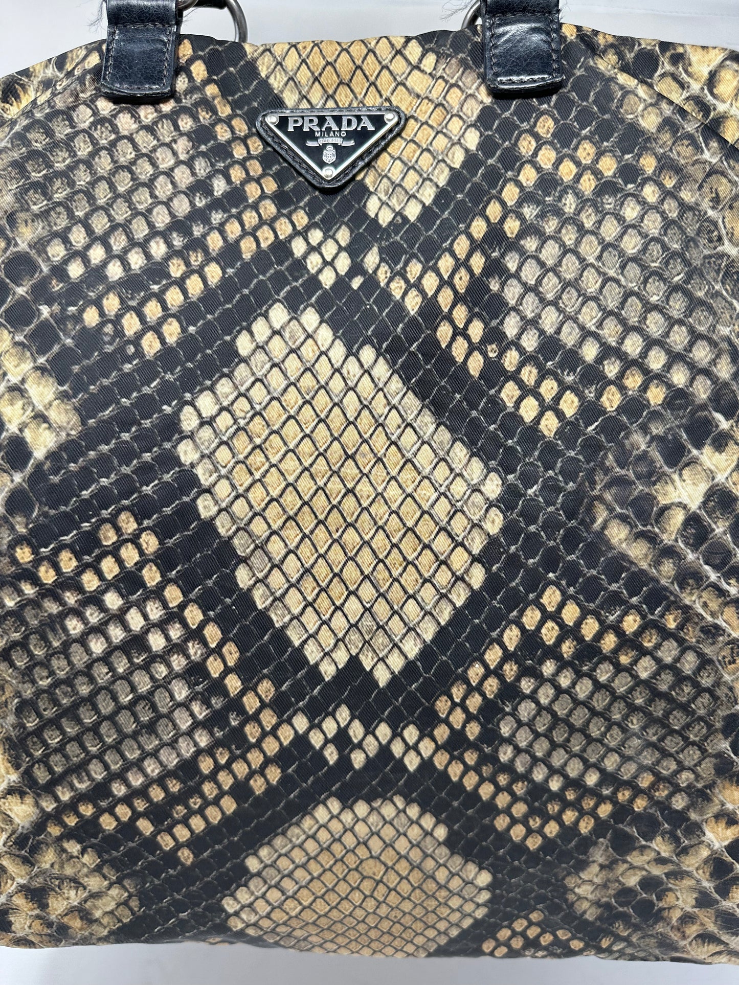 Prada City Tessuto Stampata Handle Bag