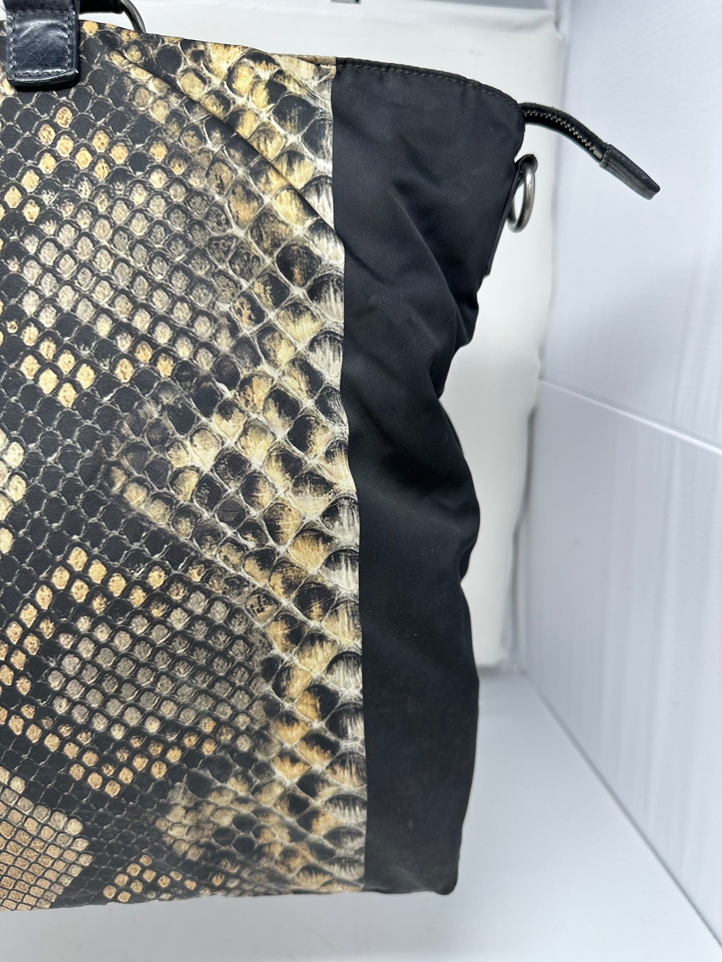 Prada City Tessuto Stampata Handle Bag