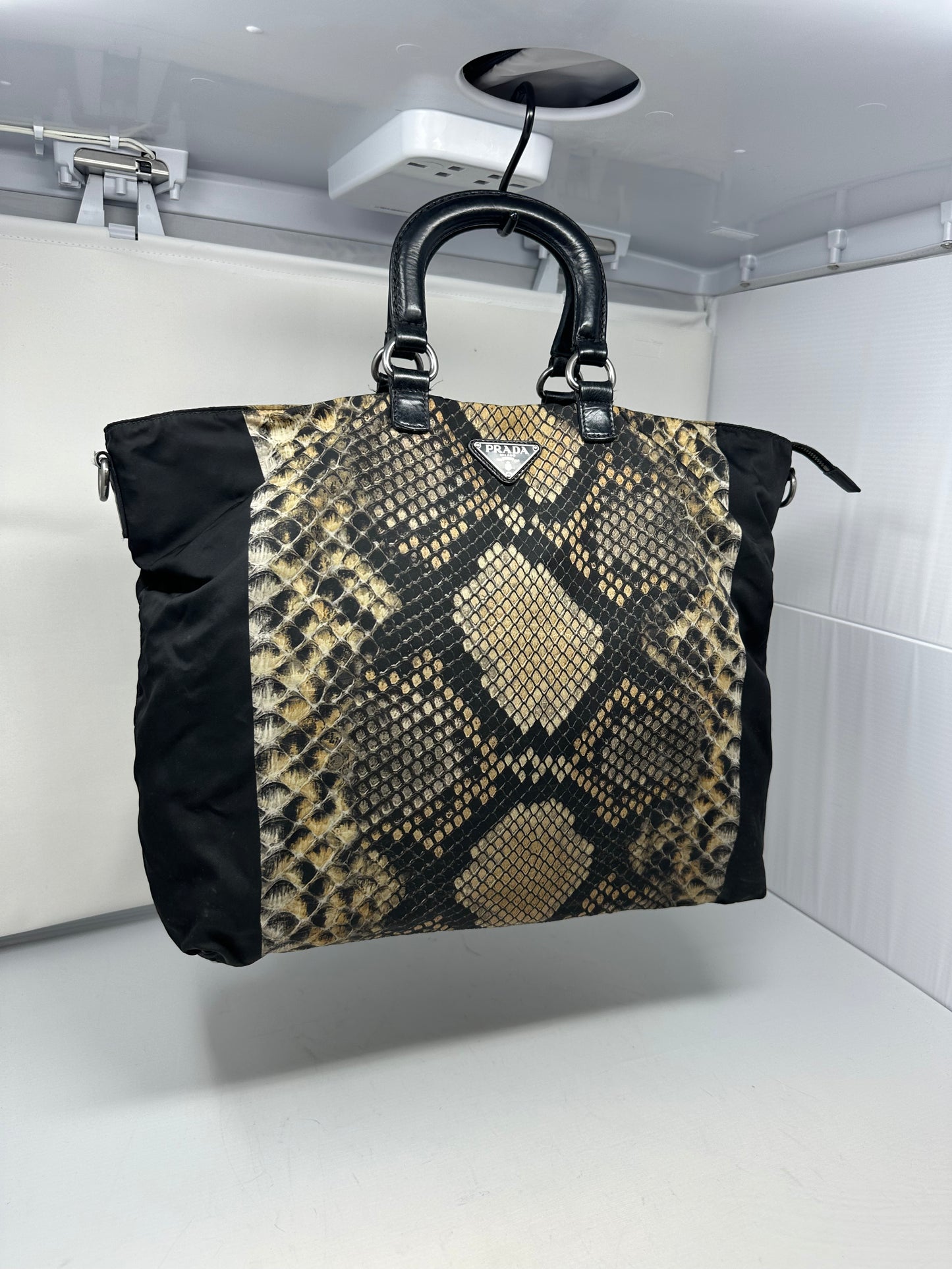 Prada City Tessuto Stampata Handle Bag