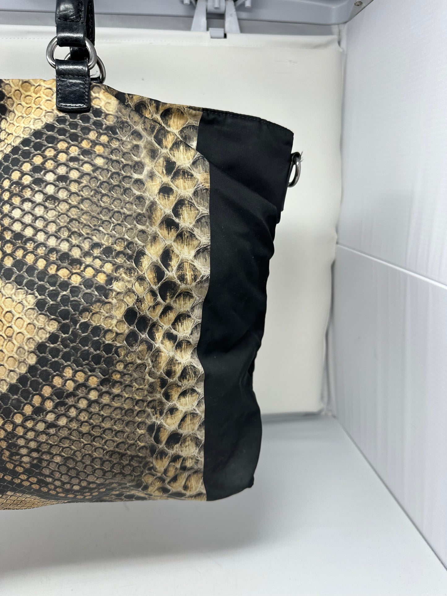 Prada City Tessuto Stampata Handle Bag