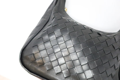 Bottega Veneta Intrecciato Black Hobo Bag