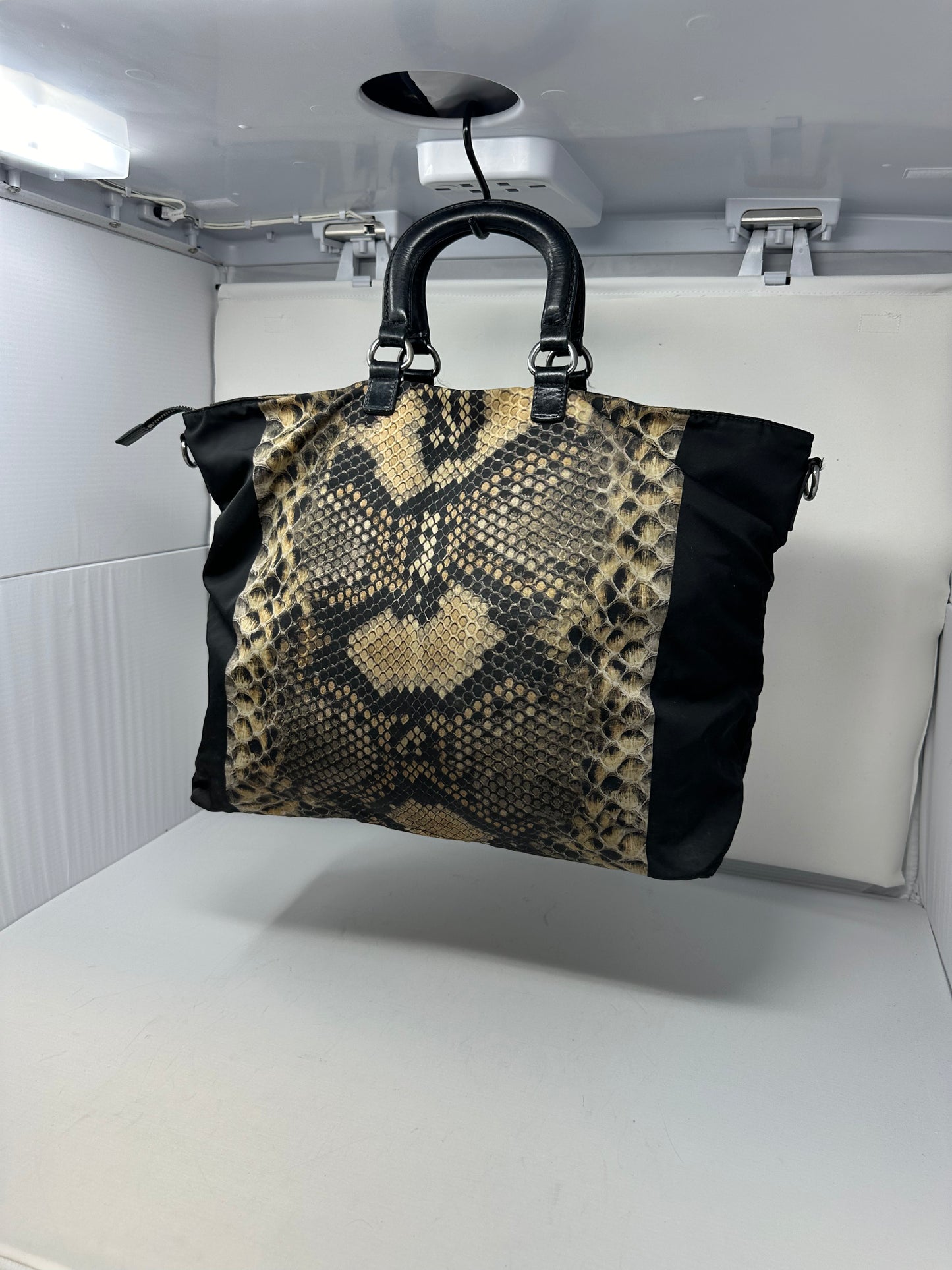 Prada City Tessuto Stampata Handle Bag