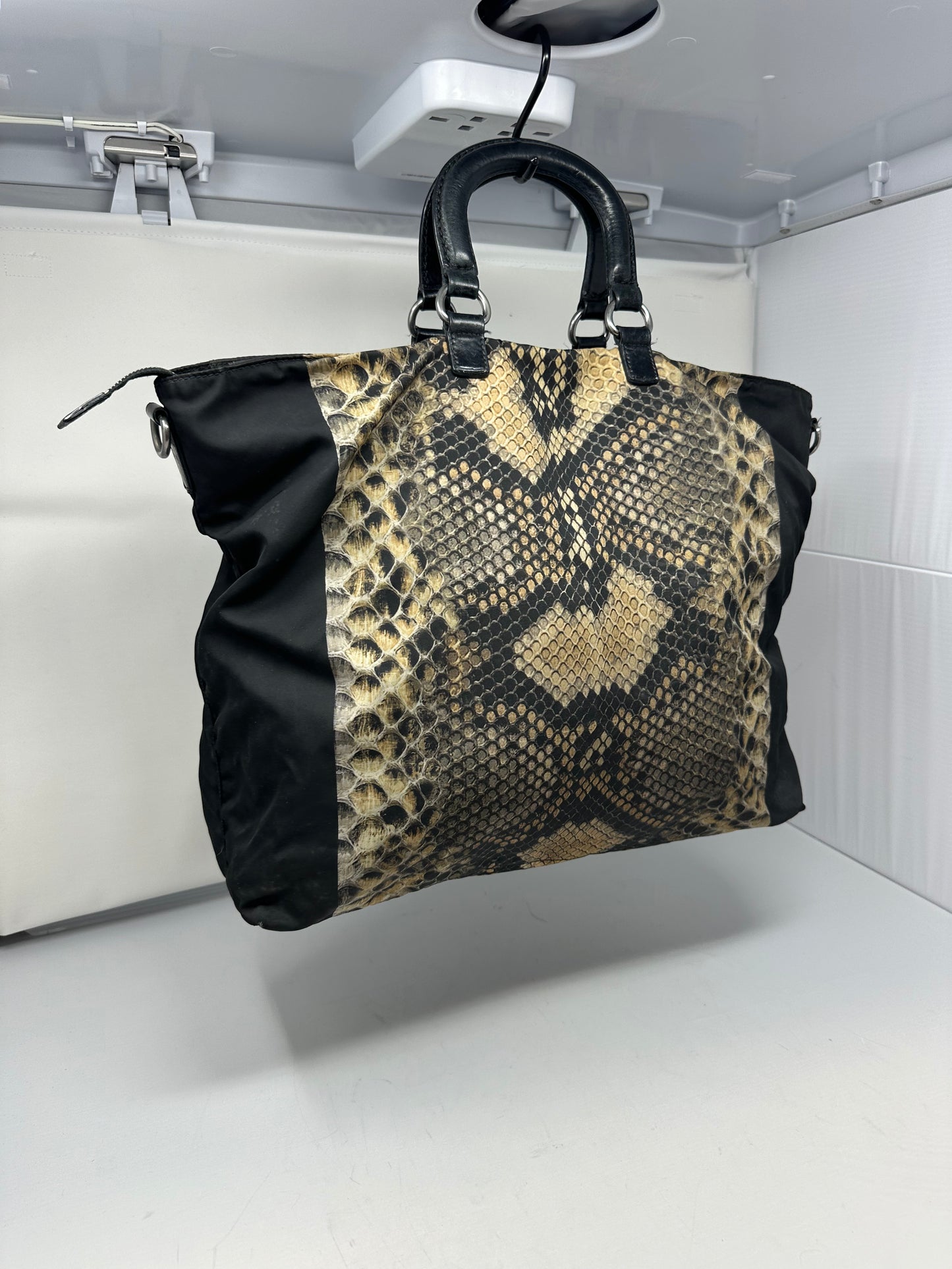 Prada City Tessuto Stampata Handle Bag