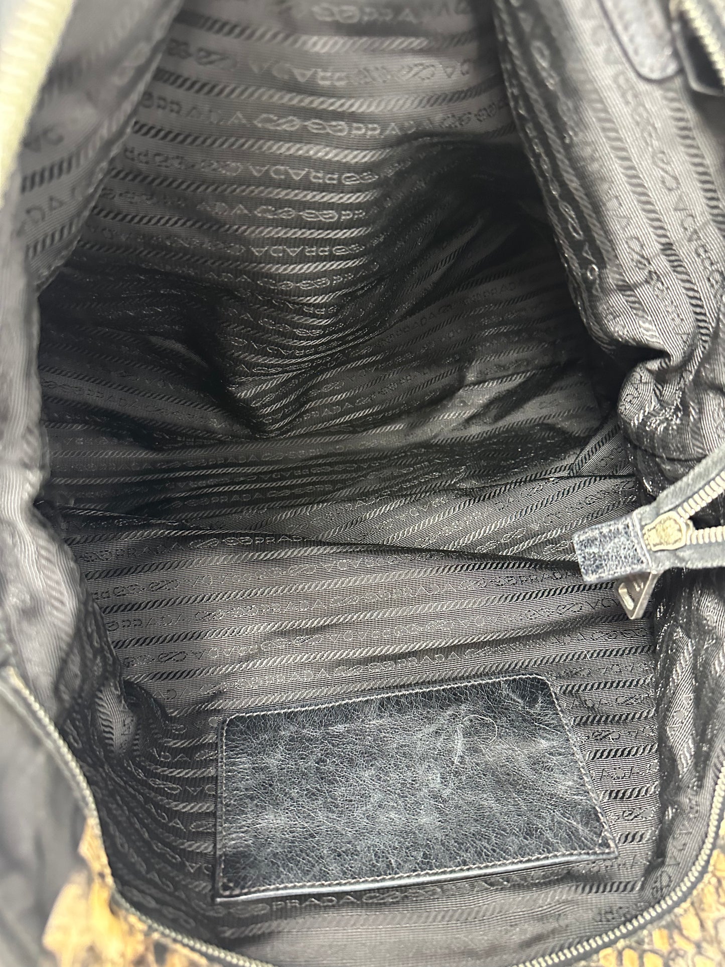 Prada City Tessuto Stampata Handle Bag