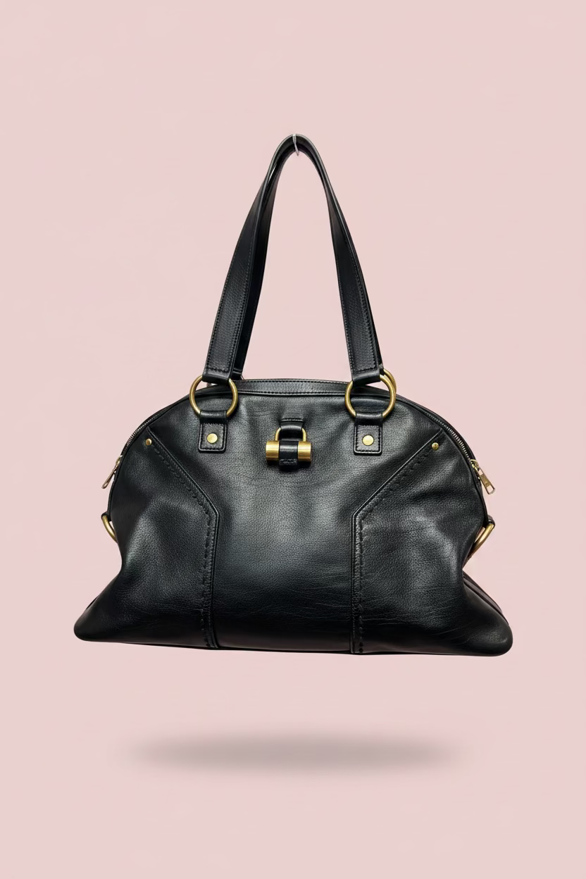 YSL Muse Black Leather