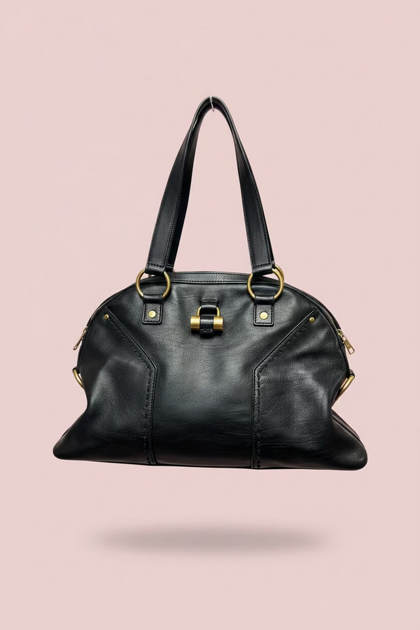 YSL Muse Black Leather