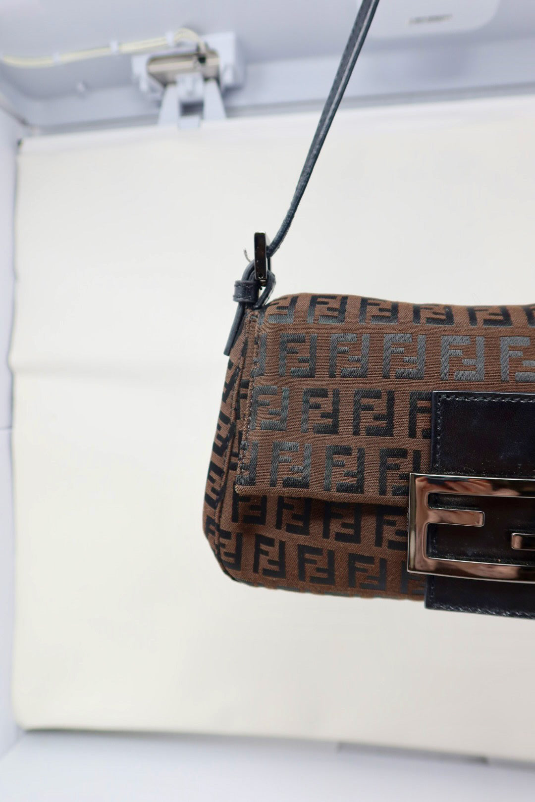 Fendi Zucchino Canvas Mini Mamma Baguette