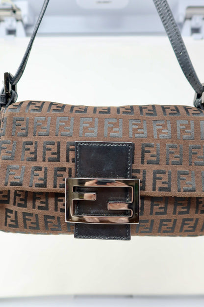 Fendi Zucchino Canvas Mini Mamma Baguette