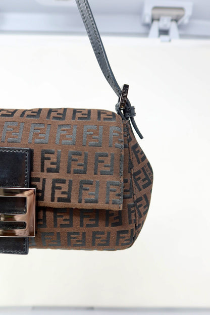 Fendi Zucchino Canvas Mini Mamma Baguette