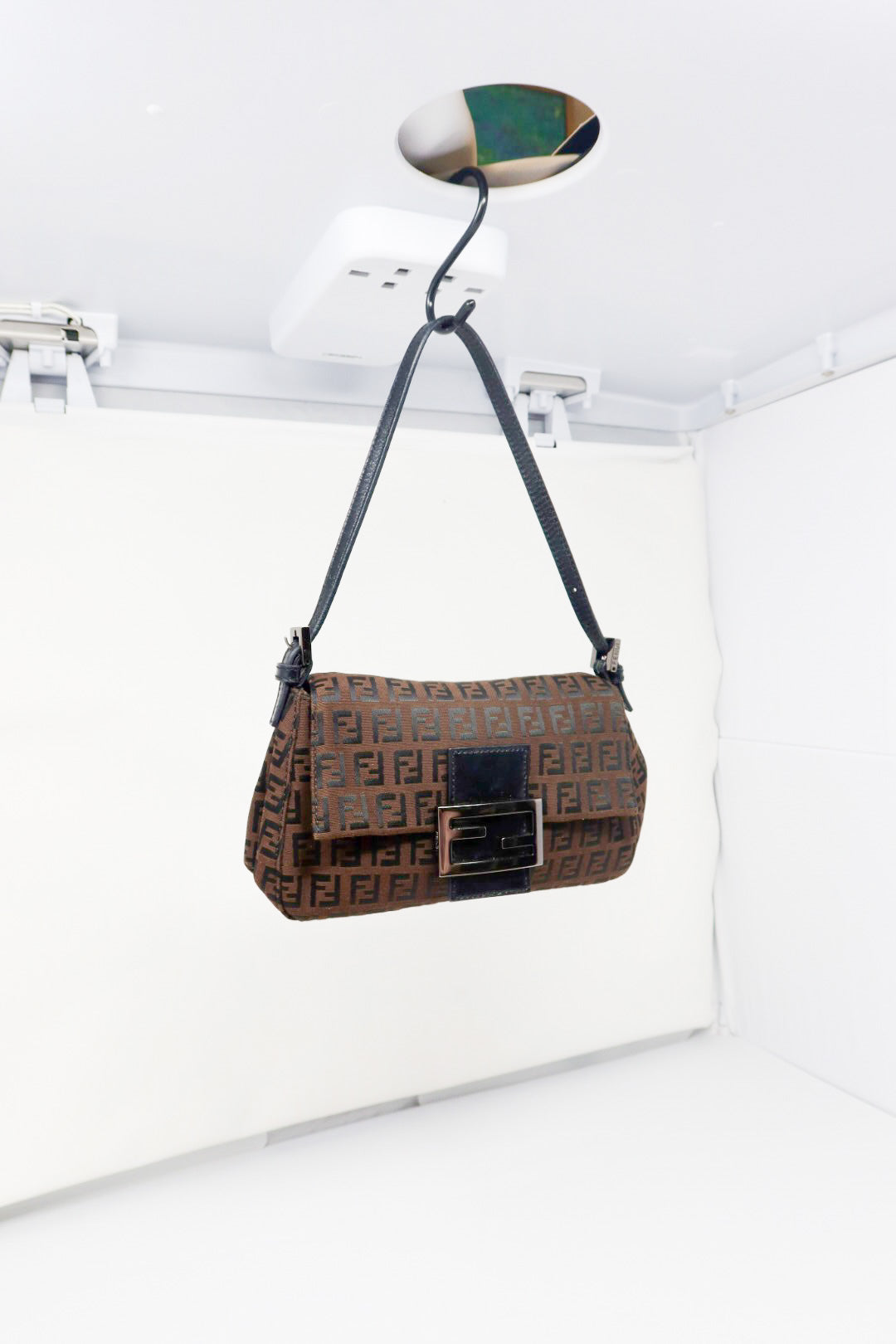 Fendi Zucchino Canvas Mini Mamma Baguette