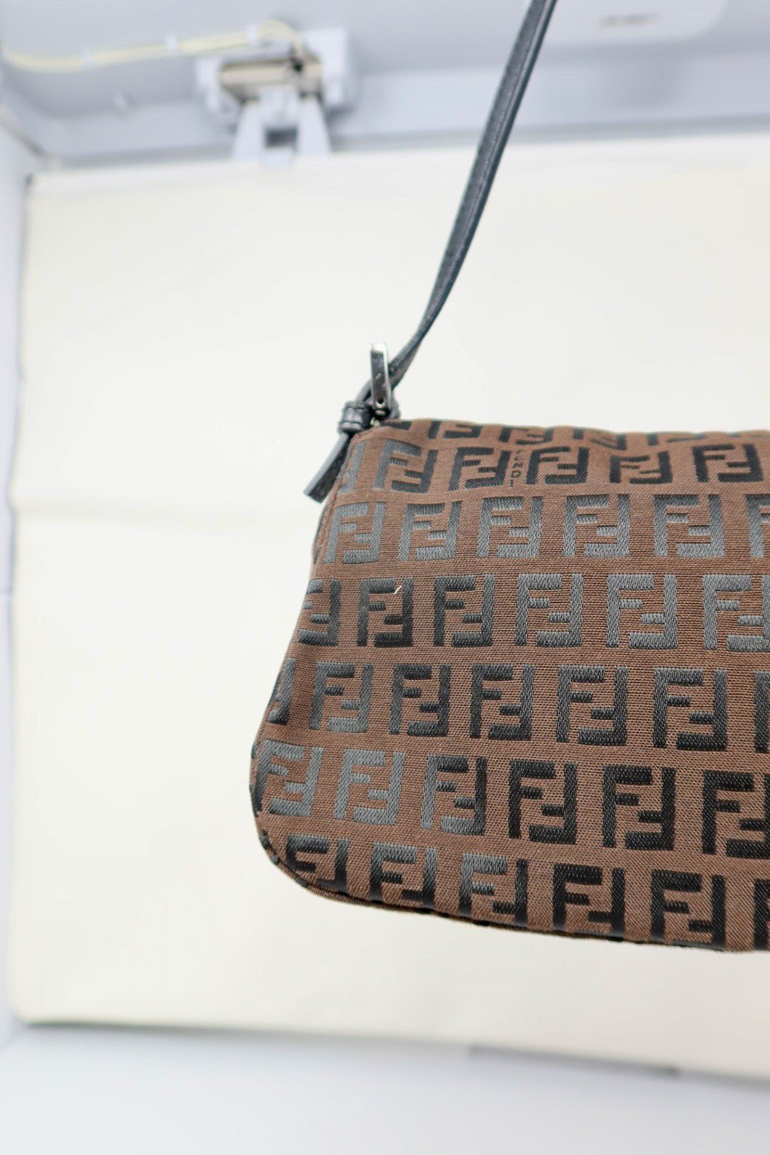 Fendi Zucchino Canvas Mini Mamma Baguette