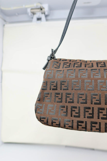 Fendi Zucchino Canvas Mini Mamma Baguette