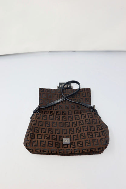 Fendi Zucchino Canvas Mini Mamma Baguette