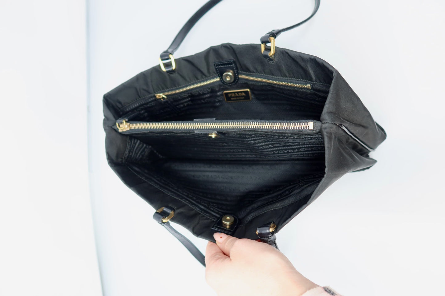 Prada Tote Bag Nylon Black