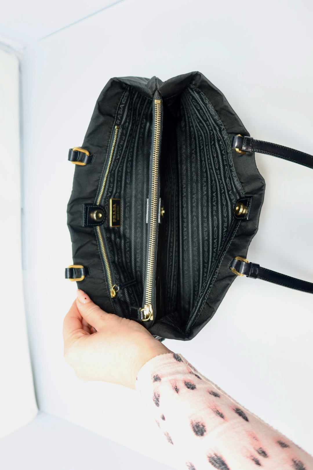 Prada Tote Bag Nylon Black