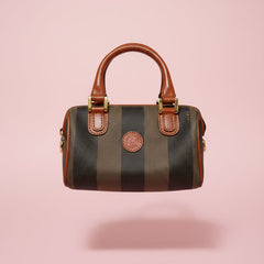 Fendi Pequin Mini Boston Bag