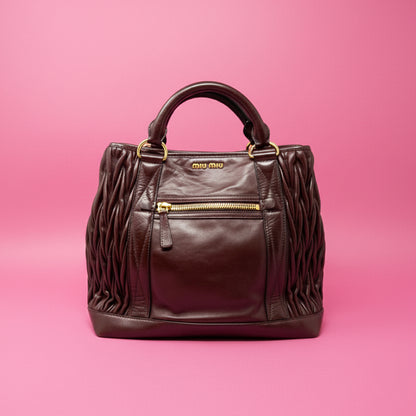 Miu Miu Matelasse 2way Bordeaux