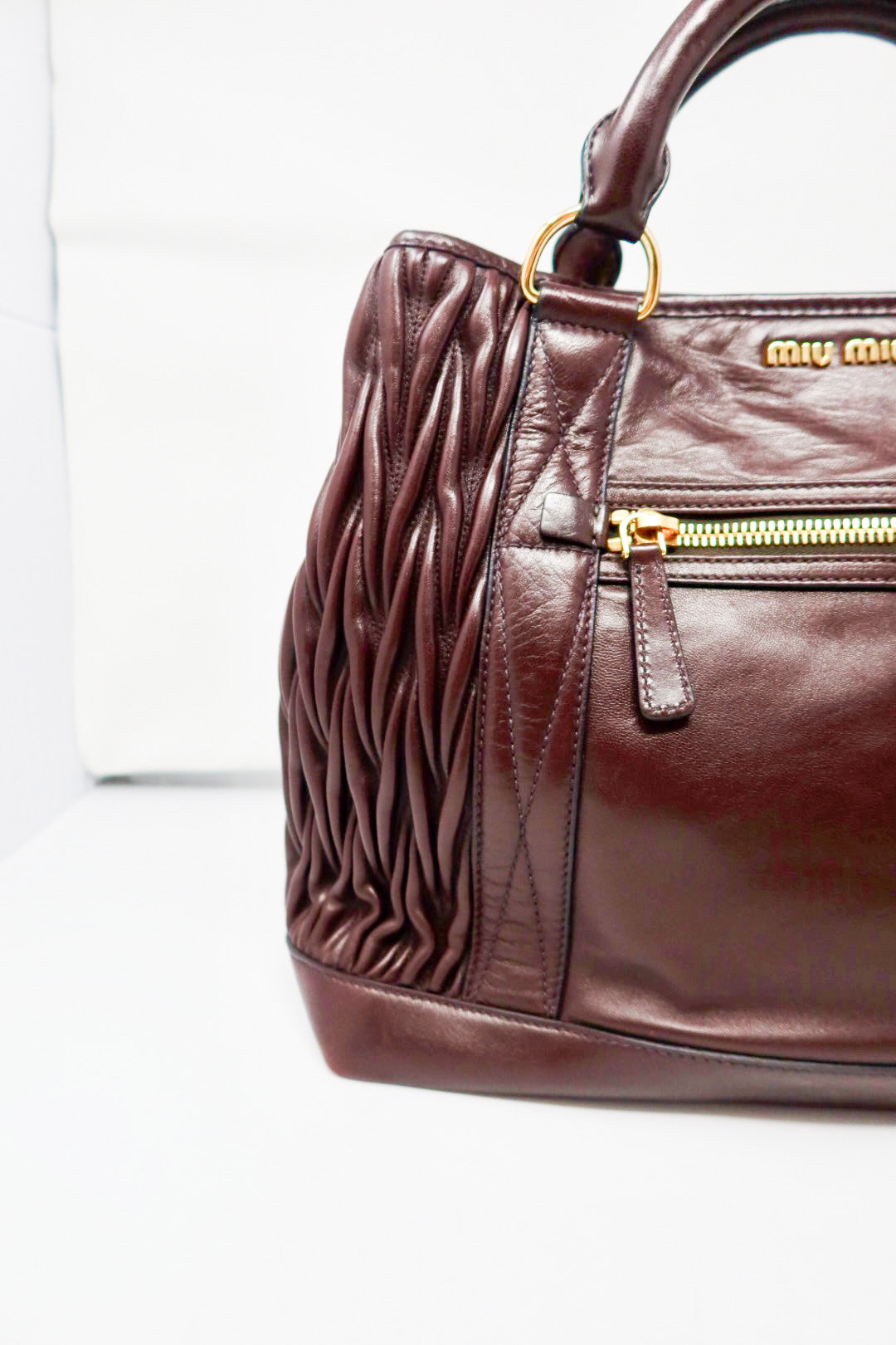 Miu Miu Matelasse 2way Bordeaux