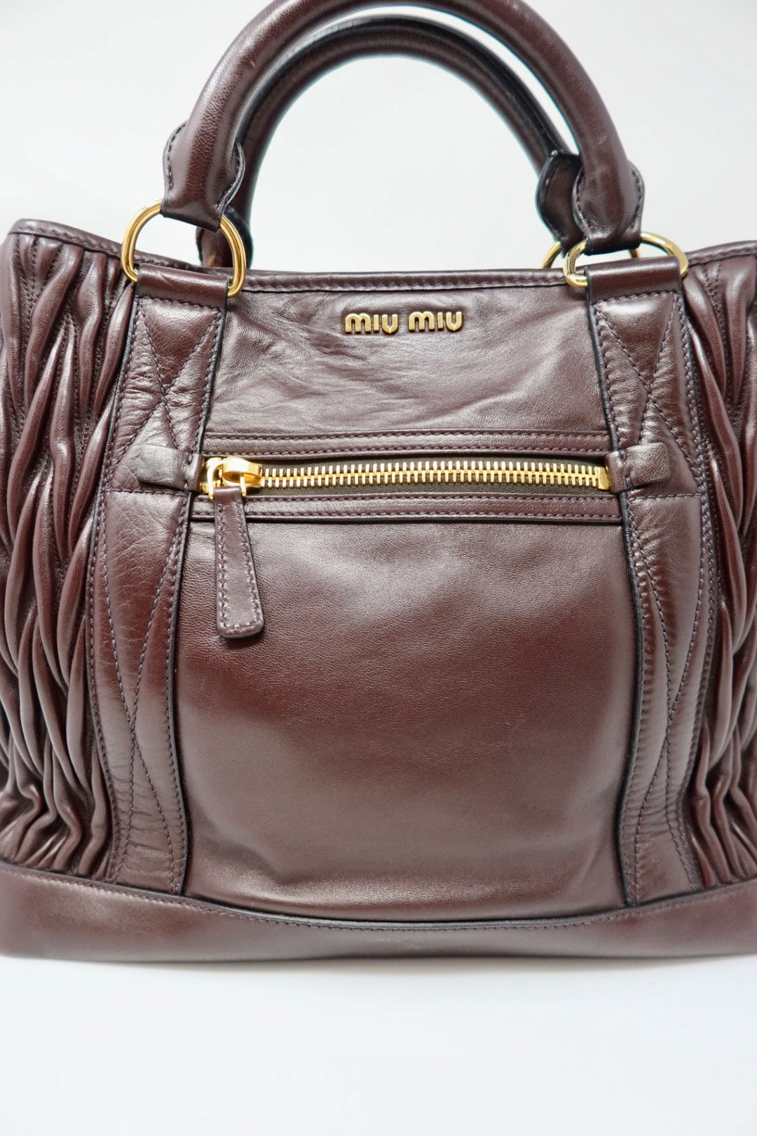 Miu Miu Matelasse 2way Bordeaux