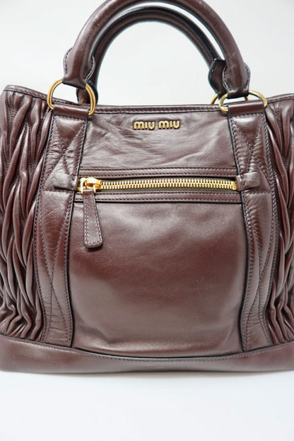 Miu Miu Matelasse 2way Bordeaux