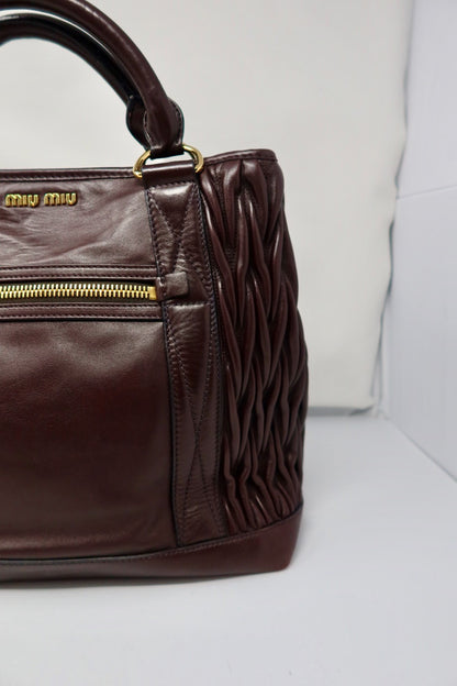 Miu Miu Matelasse 2way Bordeaux