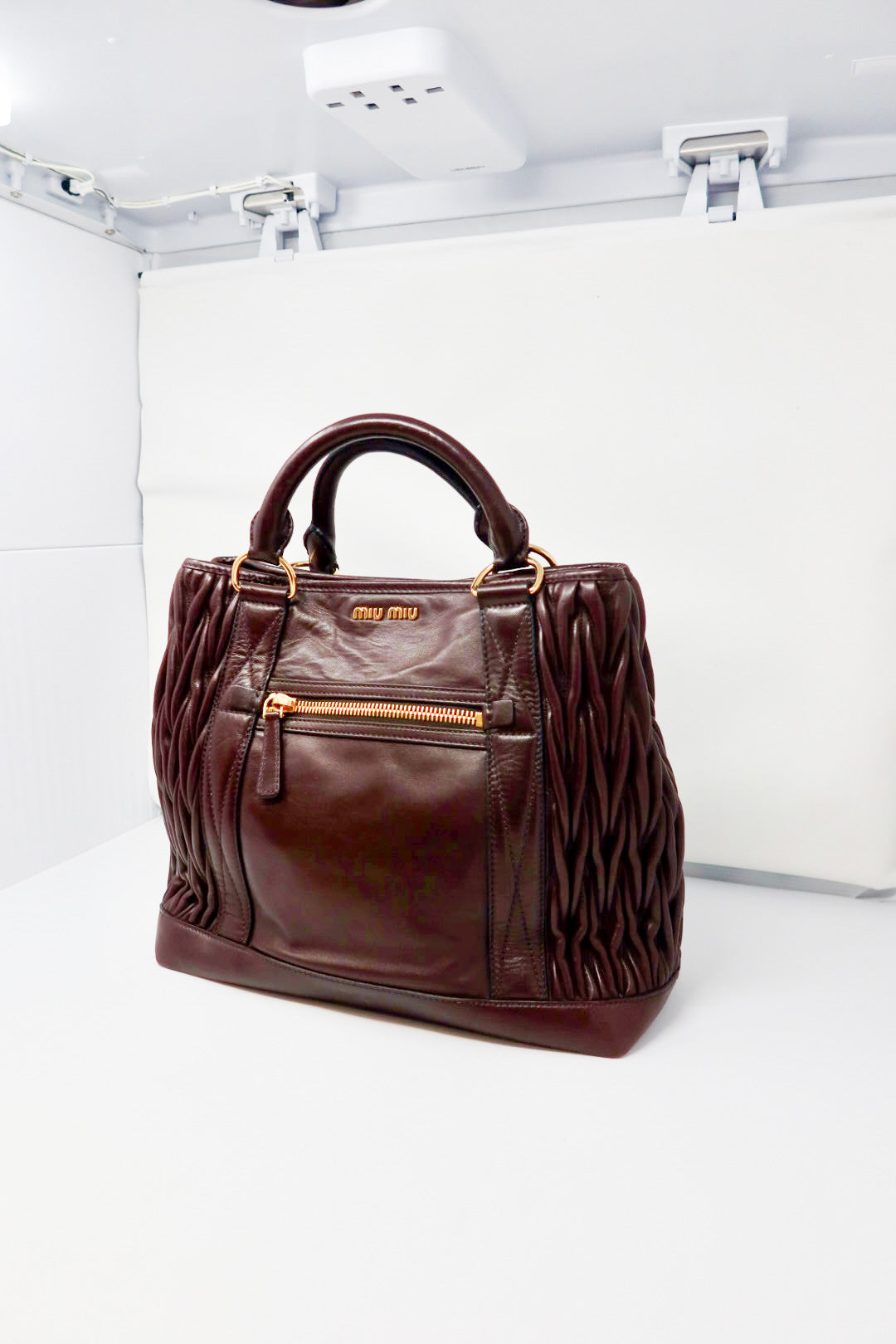 Miu Miu Matelasse 2way Bordeaux