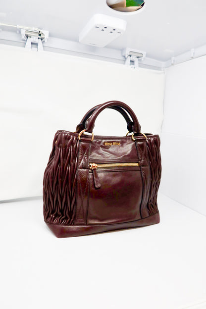 Miu Miu Matelasse 2way Bordeaux