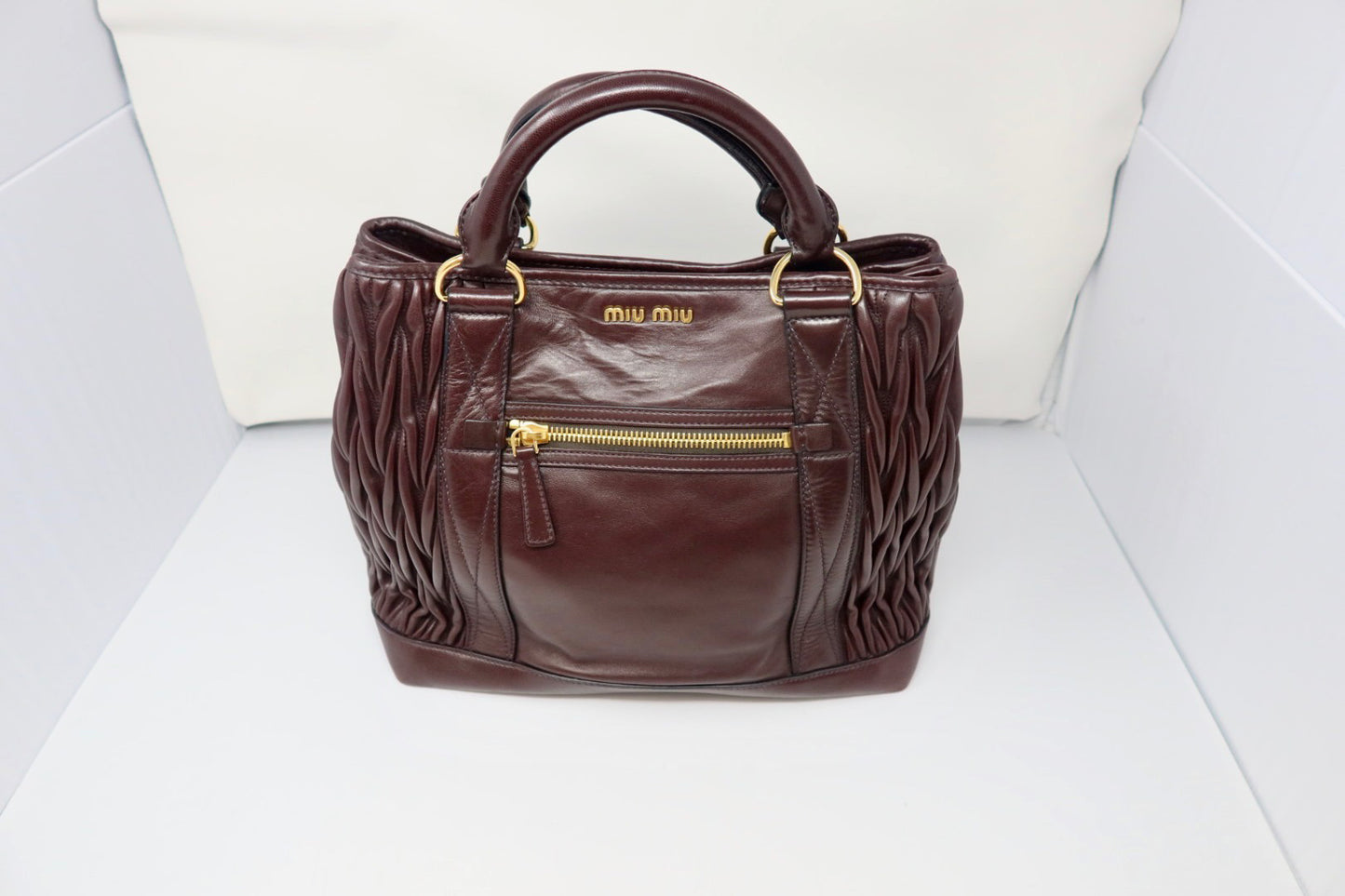 Miu Miu Matelasse 2way Bordeaux