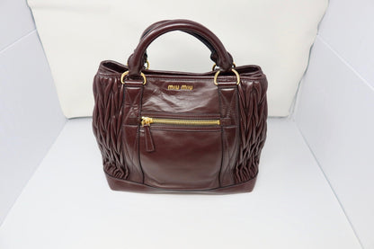 Miu Miu Matelasse 2way Bordeaux
