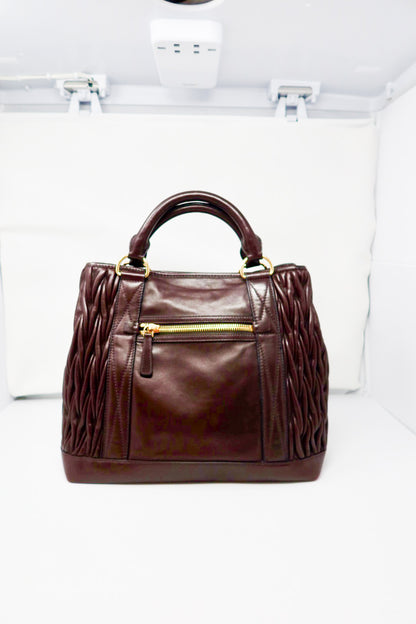 Miu Miu Matelasse 2way Bordeaux