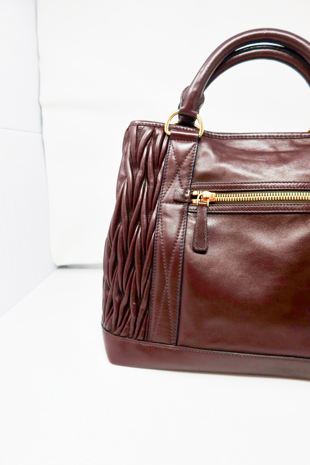 Miu Miu Matelasse 2way Bordeaux