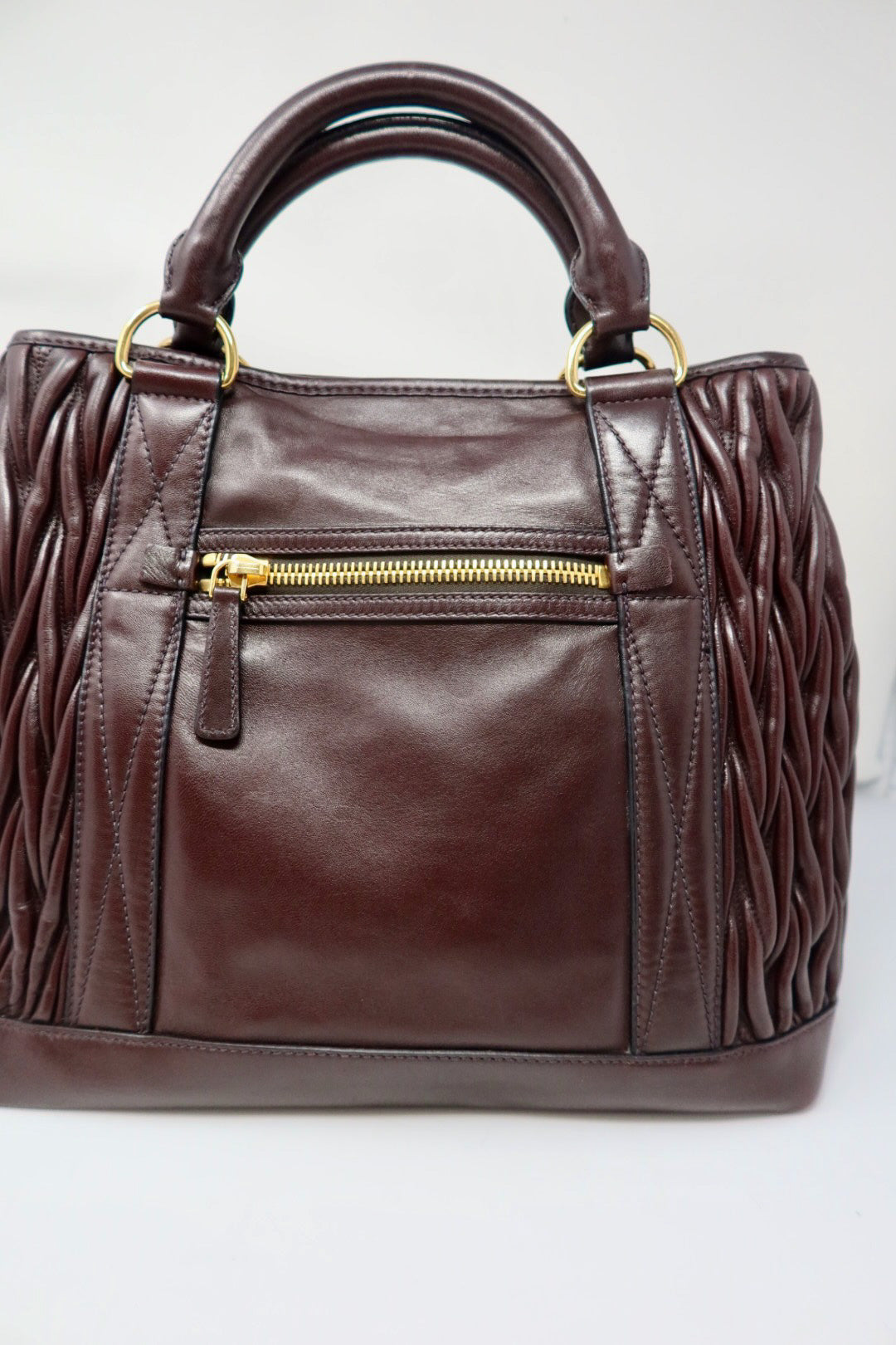 Miu Miu Matelasse 2way Bordeaux