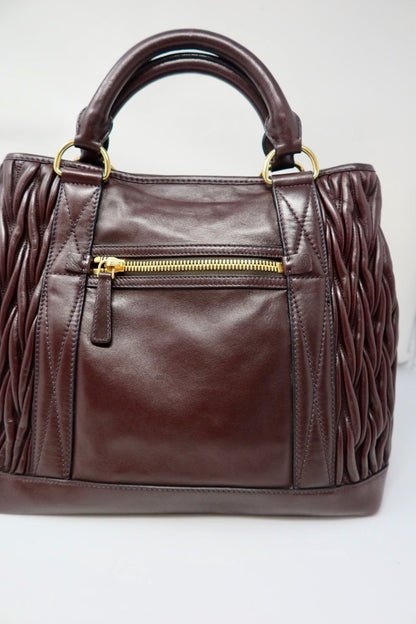 Miu Miu Matelasse 2way Bordeaux