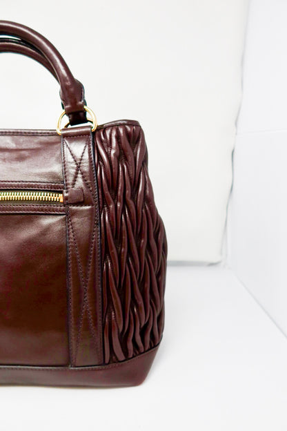 Miu Miu Matelasse 2way Bordeaux