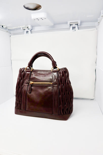 Miu Miu Matelasse 2way Bordeaux