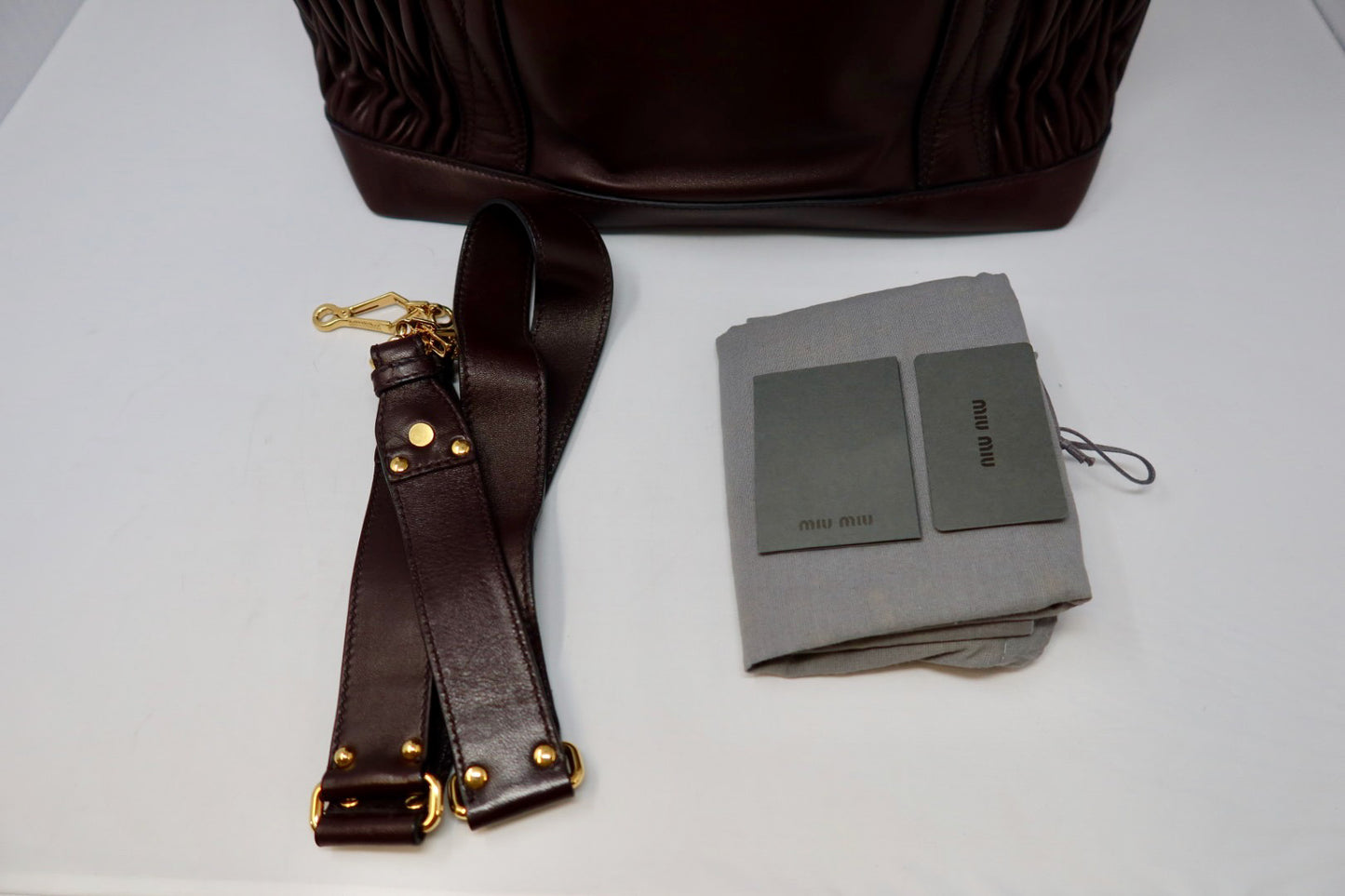 Miu Miu Matelasse 2way Bordeaux