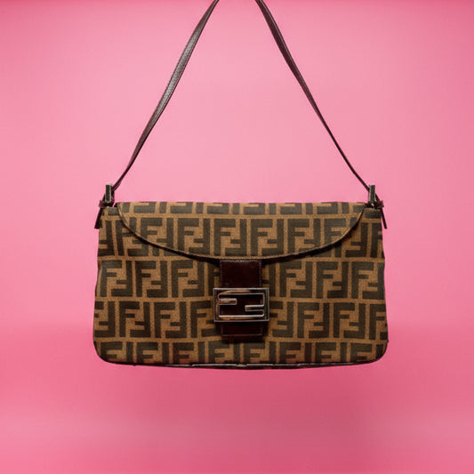 Fendi Zucca Canvas Baguette